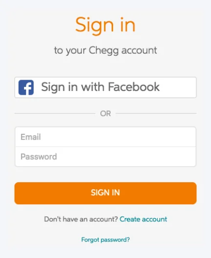 chegg Sign In