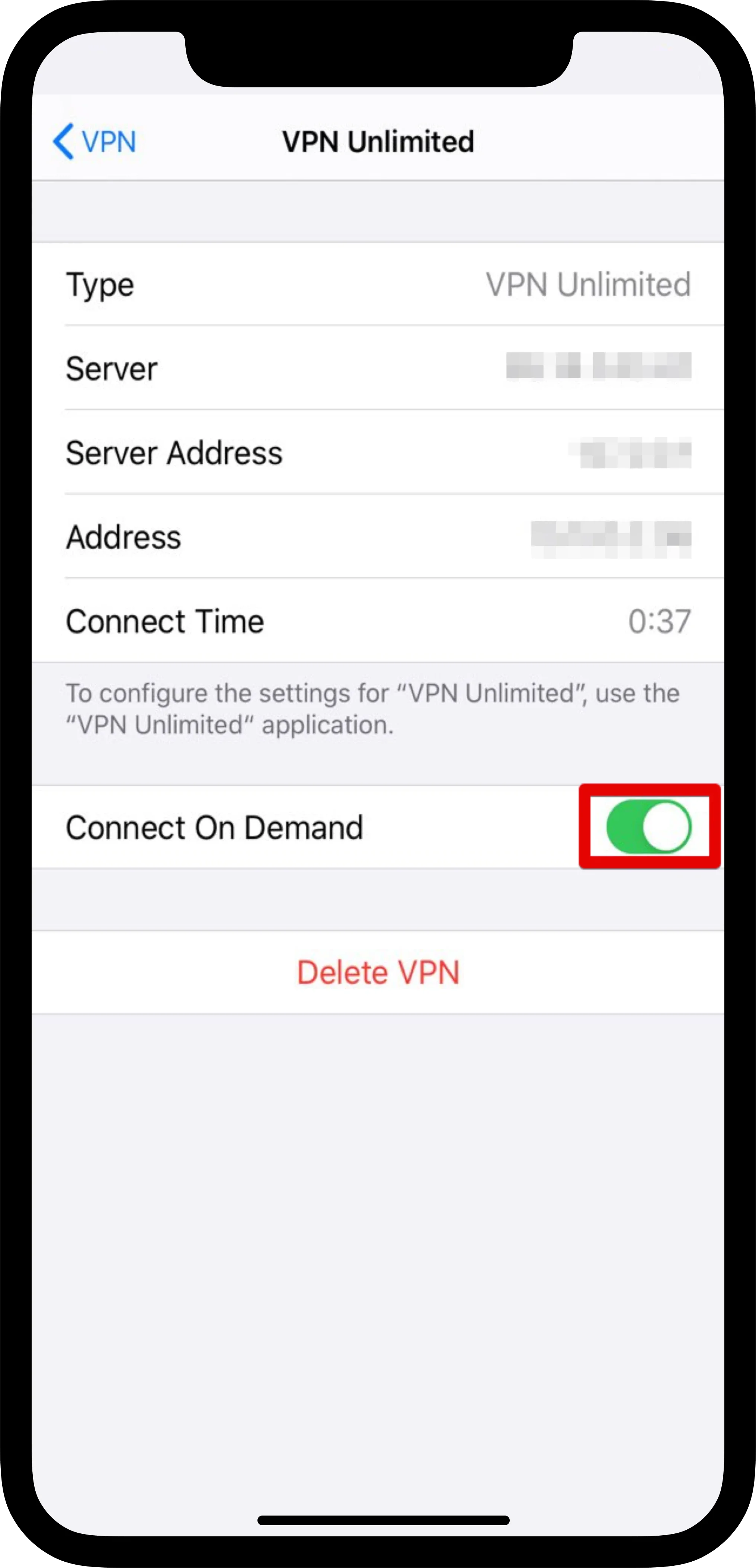 Connect on demand protects your real IP and location on iOS devices